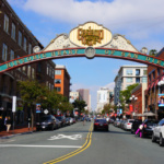 Une entrée du Gaslamp Quarter de San Diego