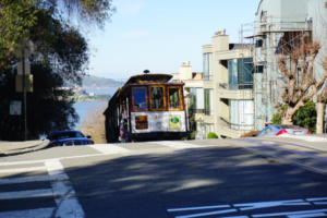 Le cable car surn Hyde street San Francisco