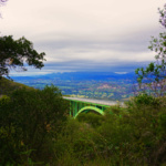 Vue depuis les motagnes sur la vallée de Santa Ynez