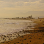 La plage de Carpinteria au sud de Santa Barbara