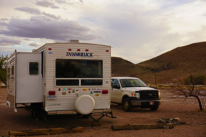 Notre installation au camping de Tecopa