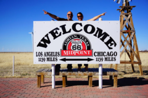 Le point au milieu de la Route 66!